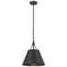 Savoy House Essentials Willis 14" Wide Matte Black 1-Light Pendant