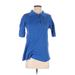 Princess Polly Romper Collared 3/4 sleeves: Blue Rompers - Women's Size Small