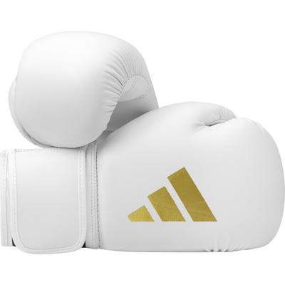 Boxhandschuhe ADIDAS PERFORMANCE "Speed 50" Gr. 10, gold (weiß, goldfarben), Boxhandschuhe, 10, Obermaterial: 100% Kunstleder