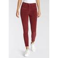 Cordhose LEVI'S "721 HIGH RISE SKINNY" Gr. 25, Länge 28, rot (syrah) Damen Hosen Cordhosen