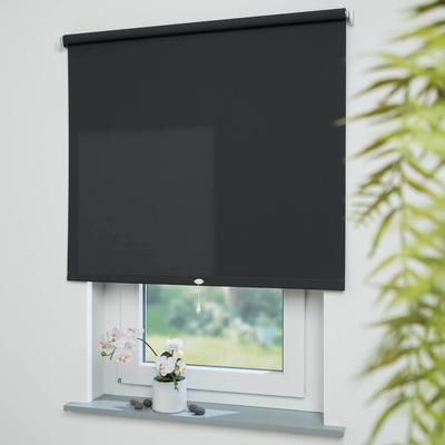 Springrollo LIEDECO "Uni" Gr. 2, grau (dunkelgrau, bitte auswählen), B:222cm H:180cm, Kunststoff, Metall, Polyester, Rollos, Rollowelle 36 mm, starke Feder Image