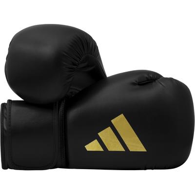 Boxhandschuhe ADIDAS PERFORMANCE "Speed 50" Gr. 12, gold (schwarz, goldfarben), Boxhandschuhe, 12, Obermaterial: 100% Kunstleder