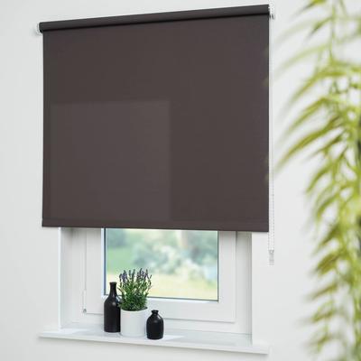 Seitenzugrollo LIEDECO "Uni" Gr. 3, braun (cappuccino, bitte auswählen), B:232cm H:180cm, Kunststoff, Metall, Polyester, Rollos, Welle 36 mm stabiler Kettenzug Image