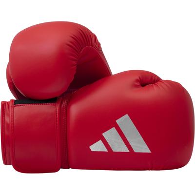 Boxhandschuhe ADIDAS PERFORMANCE "Speed 50" Gr. 10, rot (rot, weiß), Boxhandschuhe, 10, Obermaterial: 100% Kunstleder