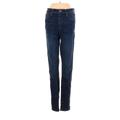 Madewell Jeggings - High Rise Skinny Leg Boyfriend: Blue Bottoms - Women's Size 26 - Dark Wash