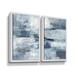 ArtWall Clear Water Indigo & Gray - 2 Piece Painting on Canvas Canvas, Faux Fur in White | 36 H x 24 W x 2 D in | Wayfair 2vas050b2436h