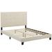 Modway Melanie Platform Bed w/ Mattress Metal in White/Brown | 48 H x 40 W x 58 D in | Wayfair 889654131892