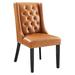 Modway Side Chair Dining Chair Faux Leather/Wood/Upholstered in Brown | 38.5 H x 25 W x 21 D in | Wayfair 889654955245