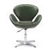 Accent Chair - Ivy Bronx Vegan Leather Swivel Balloon Accent Chair Faux Leather/Fabric in Gray/Green | Wayfair F95665F34F7C4CF9AB91342DE5405EAF