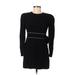 Sonia Rykiel Casual Dress - Mini Crew Neck Long sleeves: Black Print Dresses - Women's Size 40