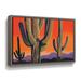 Ebern Designs Saguaro Dawn by Rick Kersten Graphic Art on Canvas in Green/Orange/Red | 24 H x 32 W x 2 D in | Wayfair