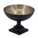 Alcott Hill® 10 Inch Vintage Style Accent Bowl, Gold, Antique Black, Pedestal Stand Aluminum in Black/Yellow | 7.5 H x 9.8 W x 9.8 D in | Wayfair