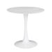 Ivy Bronx Helyn 30 Inch Round Dining Table, White Faux Marble Top, Accent Body Wood/Metal in Brown/White | 29.75 H x 30 W x 30 D in | Wayfair