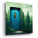 Red Barrel Studio® Fredericia Latitude Run® 'Blue Door In The Green' By Ben Heine, Acrylic Glass Wall Art, 36"X36" Plastic/Acrylic | Wayfair
