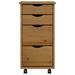 Hokku Designs Jennasis 4 Drawer Storage Drawer Solid + Manufactured Wood/Solid Wood/Manufactured Wood in Brown | 25.8 H x 13.4 W x 15.4 D in | Wayfair