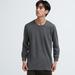 Men's Heattech Cotton Crew Neck Long-Sleeve T-Shirt (Extra Warm) (2022 Edition) with Moisture-Wicking | Dark Gray | Small | UNIQLO US