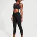 Women's Victoria's Secret VS Cotton Yoga Mid-Rise Foldover Leggings