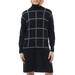 Marsha Check Jacquard Long Sleeve Wool Blend Sweater Dress