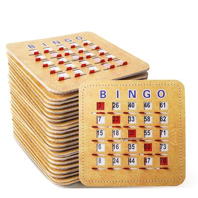 GSE™ Shutter Bingo Cards with Quick-Clear Slider. Reusable Fingertip Sliding Reset Bingo Cards