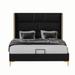 Upholstered Platform Bed with 56" Tall Headboard, Queen Size