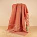 Novica Handmade Cozy Salmon Wool Throw