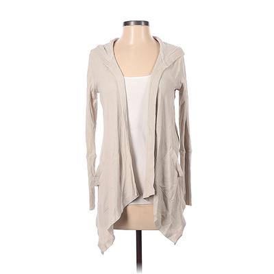 Splendid Cardigan Sweater: Tan Color Block Sweaters & Sweatshirts - Women's Size X-Small