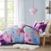 Intelligent Design Karissa Watercolor Tie Dye Printed Comforter Set with Throw Pillow