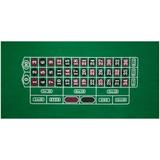 GSE™ 36"x72" Casino Roulette Tabletop Layout Felt, Casino Table Top Cover Mat - Layout Felt