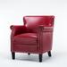 Club Chair with Innovative Leather Gel and Top Grain Leather