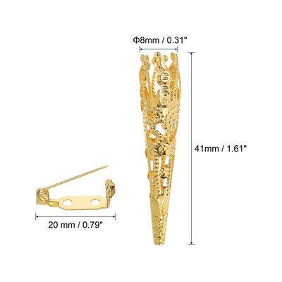 10Pcs 41mm Corsage Decorative Holder Brooch Pin Vase with Bar Pins