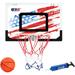 GSE™ 17"x12" Over-The-Door Basketball Hoop with Basketball & Pump, Mini Basketball Backboard & Hoop Set