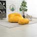 Plush Bean Bag Chair Lazy Sofa with Footstool