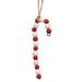 Wooden Bead Candy Cane Ornament - 1.75" x 5"