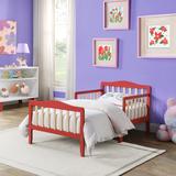 Two Color Toddler Bed, 53 x 29.5 x 24.50 Inch Infant Toddler Bed for Bedroom