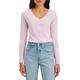 Levi's Damen Long-Sleeve V-Neck Baby Tee T-Shirt, Pink Lavender, L