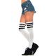 LEG AVENUE Women's Over The Knee Athletic Socks Costume Hosiery, weiß schwarz, 1x