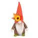 Gnomes Decorations for Home Spring Sunflower Gnome Plush Fall Holiday Decorations Ornaments Cute Faceless Doll for World Bee Day Fall Decor (Orange)