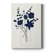 Indigo Sketch Bouquet I Premium Gallery Wrapped Canvas - Ready to Hang