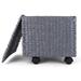 Seagrass Rolling File Cabinet - Home Filing Cabinet - Hanging File Organizer - Home and Office Wicker File Cabinet - Water Hyacinth Storage Basket for File Storage (Grey) â€¦