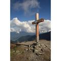 Alpine Summit Cross Summit Cross Mountain - Laminated Poster Print - 12 Inch by 18 Inch with Bright Colors and Vivid Imagery