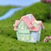 Skpblutn Home Decoration Miniature Fairy Garden Stone House Mini Resin House Fairy Cottage House Micro Garden Ation for Plant Flower Pots Desktop Decor C