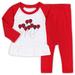 Girls Infant Wes & Willy Red/White Georgia Bulldogs Balloon Raglan 3/4-Sleeve T-Shirt Leggings Set