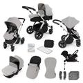 Ickle Bubba Stomp V3 All-in-One Travel System Bundle - Silver Chassis (Supplier Colour: Silver / Black)