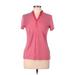 Puma Active T-Shirt: Pink Print Activewear - Women's Size Medium