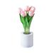 Xipoxipdo Flower Table Lamp Desk LED Night Light For Home Living Room Decor Artificial Flower With Vase Table Centerpieces For Birthday Holiday Party Wedding Room Decoration