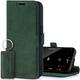 SURAZO Samsung S23 Case Wallet Leather Genuine - RFID 3 Card Slots & Cash Pocket - Secure Magnetic Closure Plus Stand Function - Flip Folio Cover - Only For Samsung S23 screen Protector Dark Green