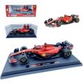 HTLNUZD Bburago 2023 New 1:18 SF23#16 Alloy Racing Car for Ferrari 1/18 F1 SF23#16 Leclerc Diecast Model Car Display Ornaments Collection Gift