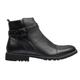 Xposed Mens Dealer Boots Retro Full Grain Black Faux Leather Side Zip Ankle Top Chelsea Boot [FRD7955-311-NOIR-42]