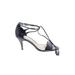 Vince Camuto Heels: Black Solid Shoes - Women's Size 7 1/2 - Open Toe