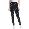 Plus Size Women's Peanuts Snoopy Allover Print Leggings by Peanuts in Black Snoopy (Size 4X)